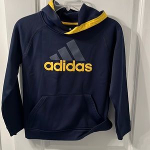 Adidas youth medium Navy hooded sweatshirt
